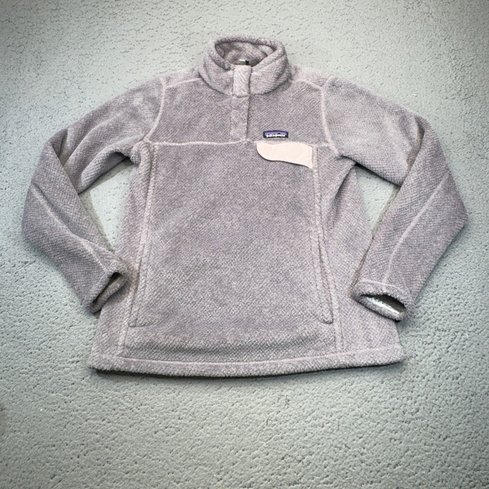 Patagonia Jacket Womens Medium Purple Re-Tool Snap-T Fleece Pullover 25443